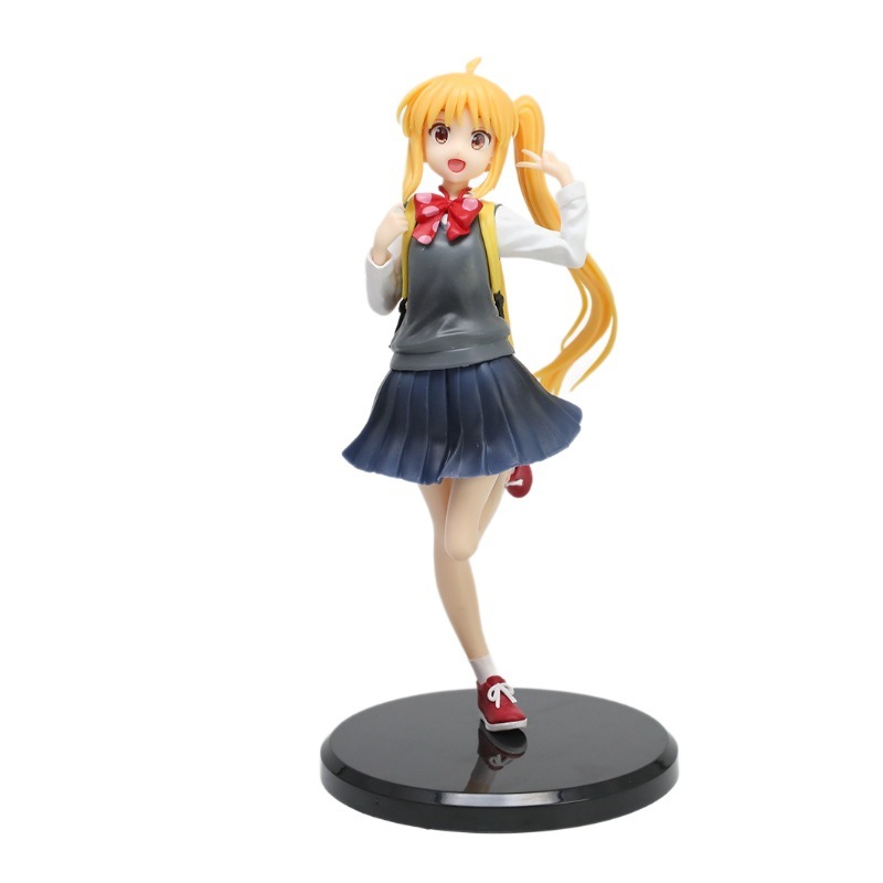 21 ซม. อะนิเมะญี่ปุ่น Bocchi the Rock! พกพากระเป๋านักเรียน Go to School Ljichi Nijika PVC Action Figure Desktop Collection ตกแต่งตุ๊กตาของเล่น