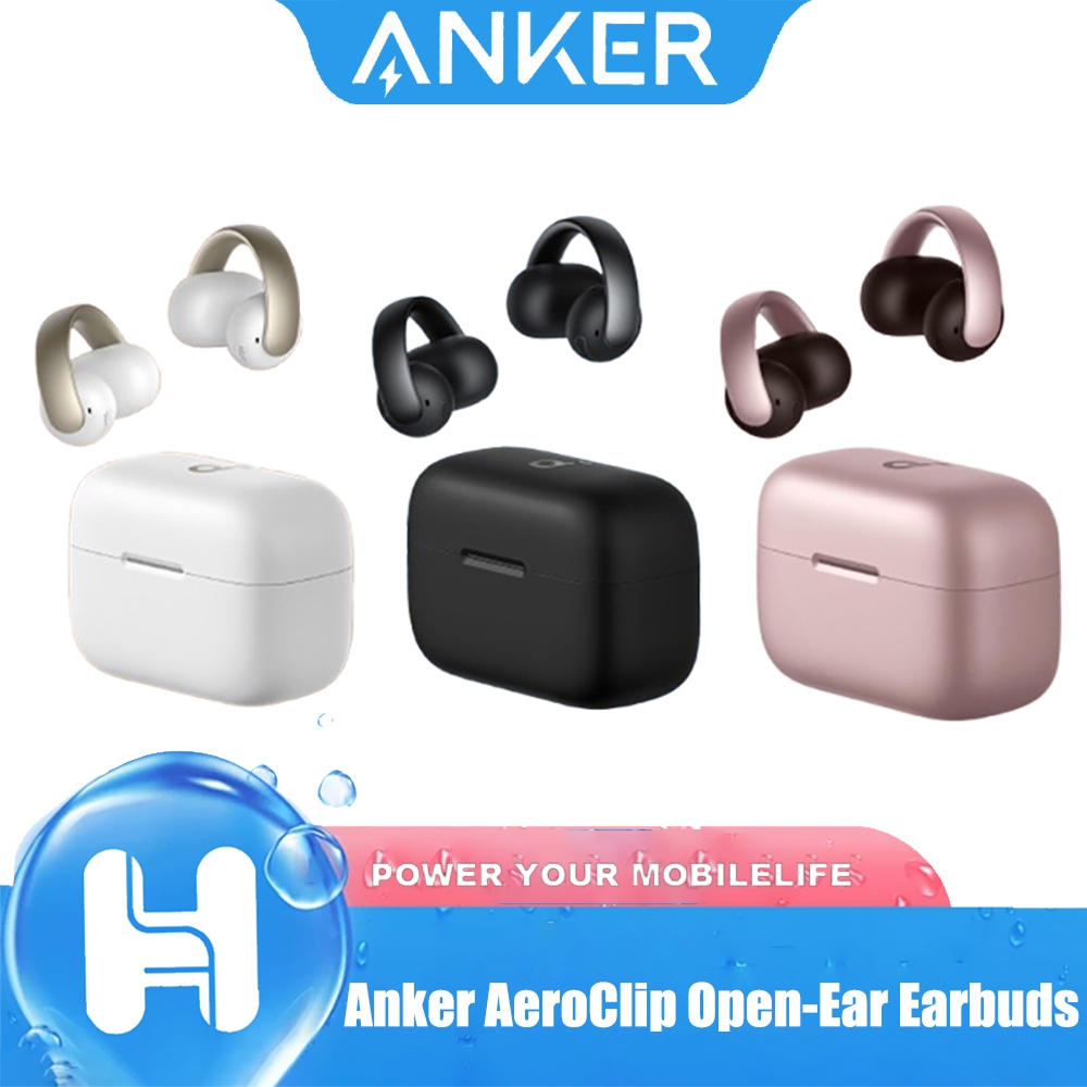 Soundcore By Anker AeroClip Open-Ear Earbuds, Clip-On, Adaptive Comfort