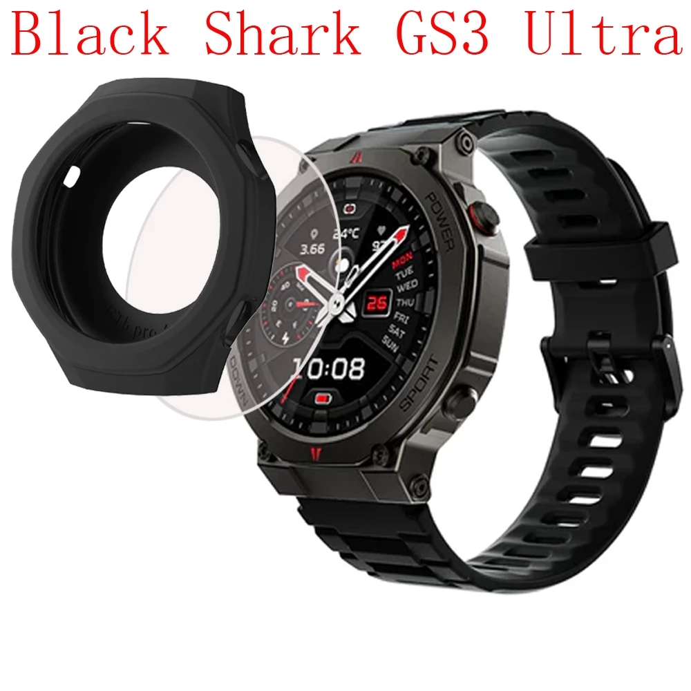 เคส Black Shark GS3 Ultra ซิลิโคนฝาครอบป้องกันกรอบSmart Watchกรณีฟิล์มสําหรับ Black Shark GS3 Ultra ฝาครอบนาฬิกาเคสป้องกัน
