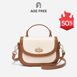 AGE FREE Emily Bag Women's Bag Fashion Simple Crossbody Bag Saddle Bag Stylish OOTD Essential with Lock Closure