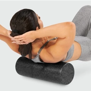 （COD）ลูกกลิ้งโฟมโยคะ EPP Foam Roller สีดำ 45/60 ซม. นวดคลายจุด คลายเส้น ออกกำลังกาย Yoga Roller Pilates Exercise Tool
