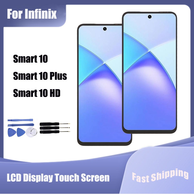 สําหรับ Infinix Smart 10 X6725 สมาร์ท 10 Plus X6725B สมาร์ท 10 HD X6525D จอแสดงผล LCD หน้าจอสัมผัส