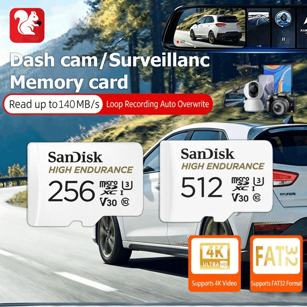 เมมโมรี่การ์ด SanDisk High Endurance MicroSDHC Class 10 256GB 512GB