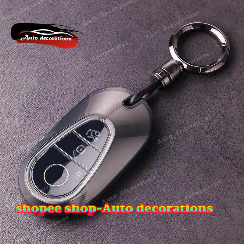Mercedes-Benz เคสกุญแจสําหรับ E300L, C350eL, C260L, EQE, GLC ใหม่ 2025 S400 ฝาครอบกุญแจโปร่งใส