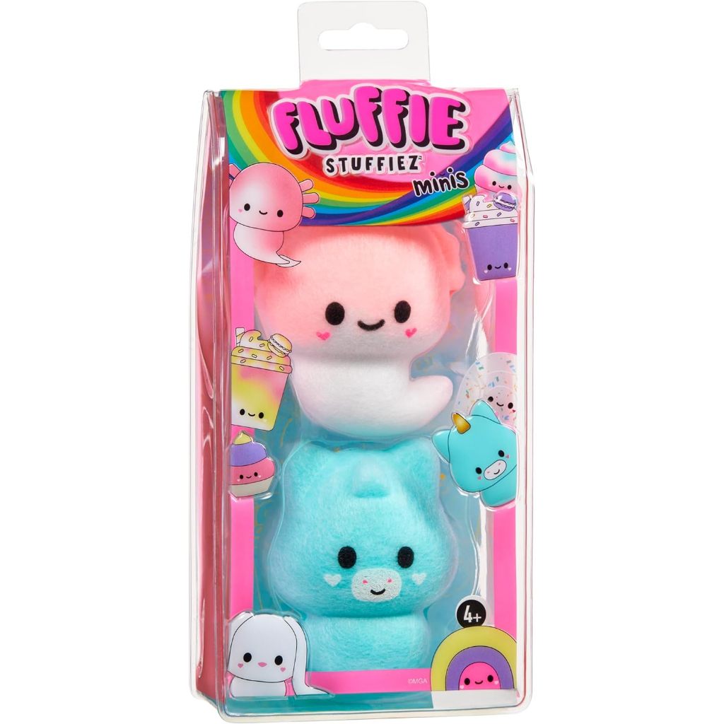 Fluffy Stuffiez Axolotl & Unicorn Mini Collectors Edition Plush, Surprise เปิดเผยแกะ Soft Touch เกมข