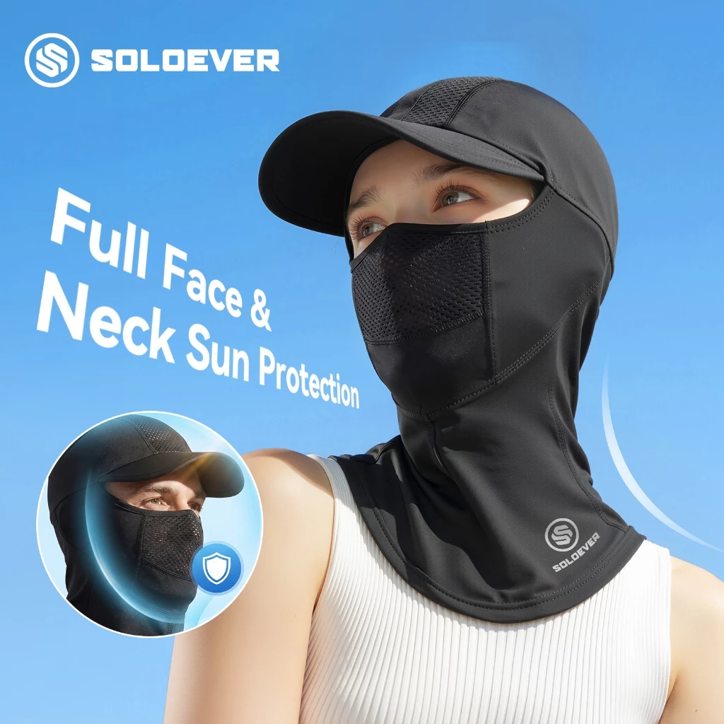 【TH Delivery 】SOLOEVER หมวกพัดลมพลังงานแสงอาทิตย์ UPF50+ หมวกกันแดด หมวกปีกใหญ่ ถอดออกได้ ป้องกันความร้อนและป้องกันรังสียูวี