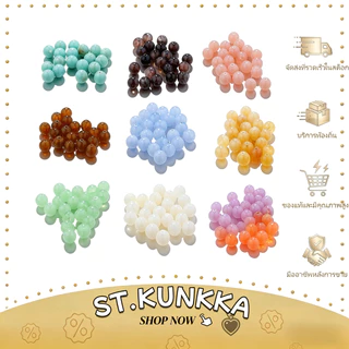 St.kunkka 50 ชิ้น 6 มม ลูกปัดหินเทียม อะคริลิค 34 สี สําหรับทําสร้อยคอ สร้อยข้อมือ DIY