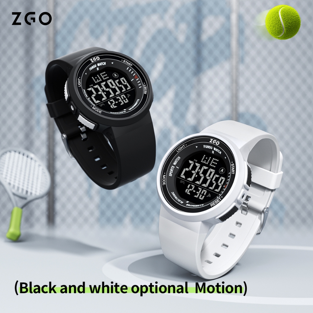 คลังสินค้าพร้อมZGO นาฬิกาผู้ชาย 50M กันน้ํากันกระแทก Luminous Digital Sport Watch พร้อมกล่อง 8560
