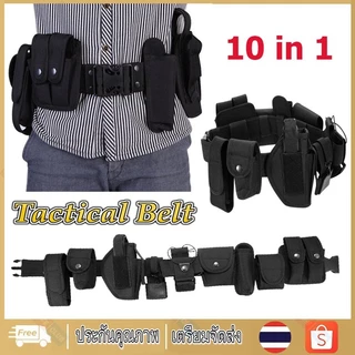 【จัดส่งจากกรุงเทพฯ】Tactical Belt 10 Piece Set Multifunctional Outdoor Belt Security Belt