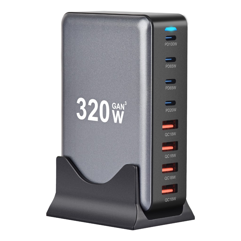 หลายพอร์ต GaN เดสก์ท็อปชาร์จที่นั่งสถานีชาร์จอย่างรวดเร็ว 320W/500W/600W