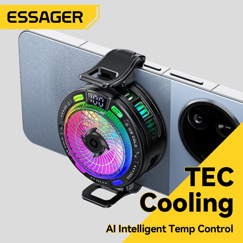 Essager Magnetic Digital Display เครื่องทําความเย็นโทรศัพท์มือถือพร้อมระบบควบคุมอุณหภูมิอัจฉริยะ
