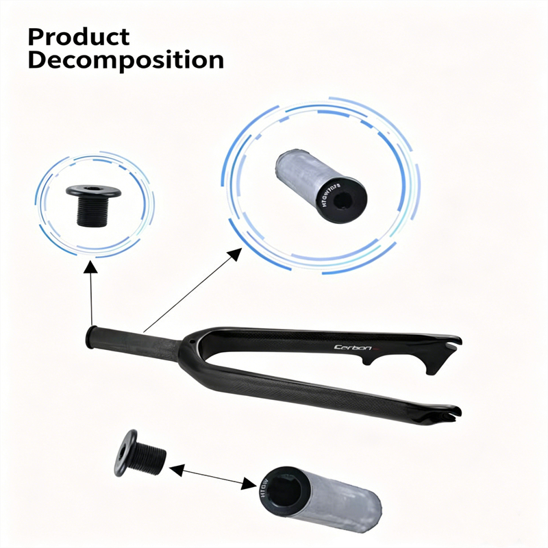 Litepro จักรยานพับคาร์บอนไฟเบอร์ส้อมด้านหน้า 20 นิ้ว 406 451 แผ่นดิสก์เบรคเปิดแฟ้ม 100 มม.คาร์บอนไฟเบอร์ส้อม 28.6 มม.สําหรับ Dahon Fnhon LEONIS Langtu จักรยานพับ ราคา ถูกที่สุด ดีลบีเคเค แกลเลอรีภาพที่ 5