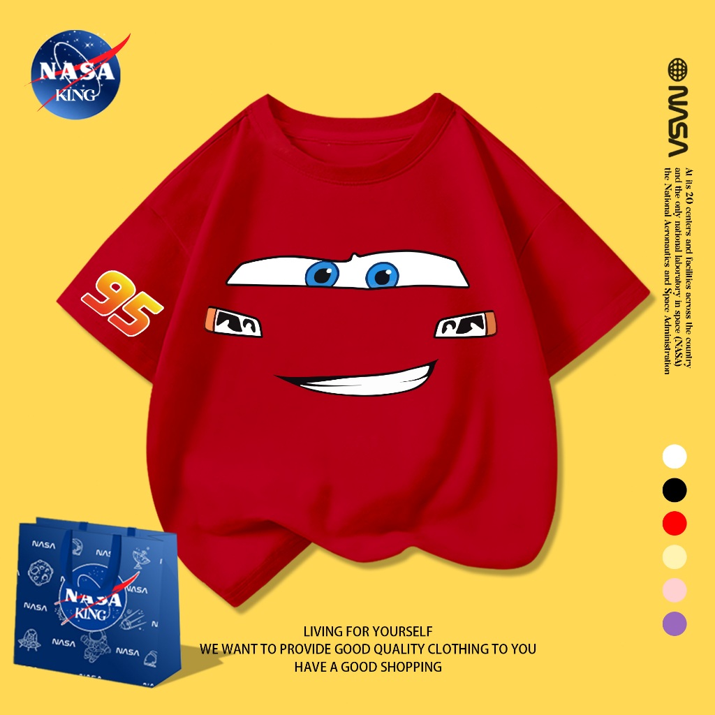เสื้อยืดแขนสั้นเด็ก ผ้าฝ้ายล้วน ลายการ์ตูนฟลาชลัดไมค์ควิน นุ่มและสบาย เหมาะสำหรับเด็กชายและเด็กหญิงอายุ 3-15 ปี