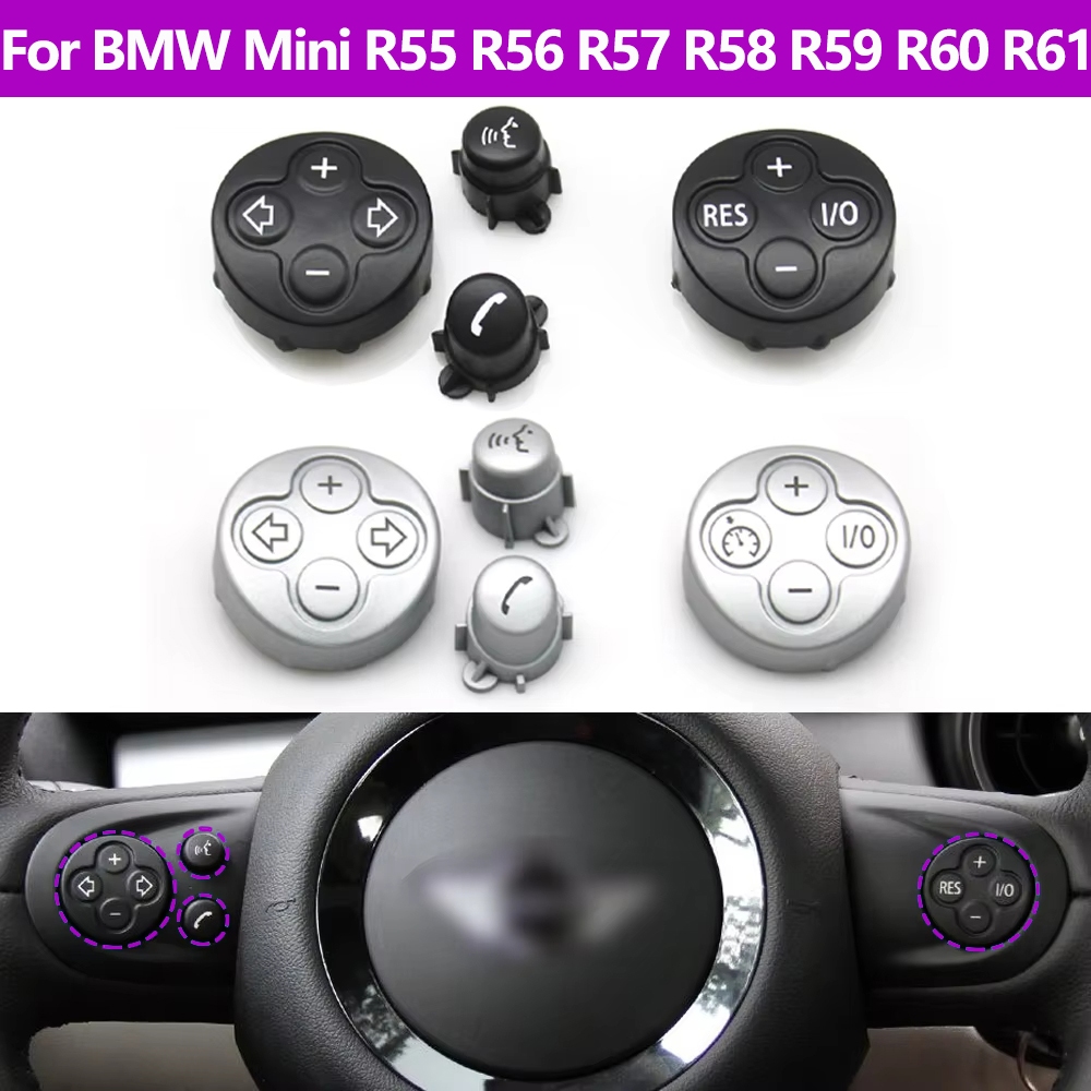 2PCS สําหรับ BMW Mini Cooper Paceman R55 R56 R57 R58 R59 R60 R61 พวงมาลัยรถมัลติฟังก์ชั่ Cruise ปุ่ม