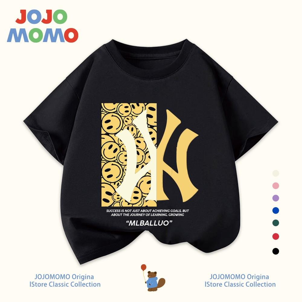 【ส่งในวันเดียวกัน】เสื้อยืดเด็ก สีขาว แดง ลายการ์ตูนน่ารัก ระบายอากาศดี ใส่สบาย สำหรับเด็ก 1-13 ปี แบบ Unisex