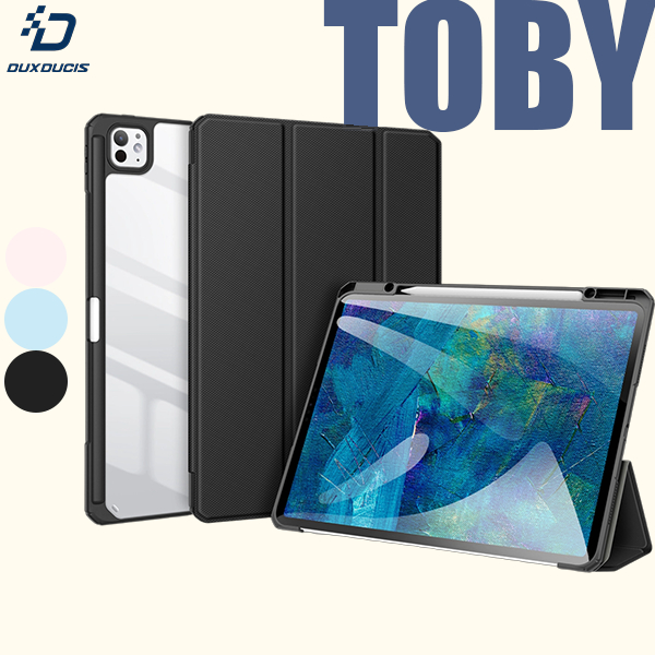 DUX DUCIS TOBY Sarung แท็บเล็ตสําหรับ iPad Pro 13 11 12.9/ Air 11 13 5 4 Mini 7 6 10 9 8 7 9.7 สมาร์ทหนัง TPU กรณีฝาครอบ