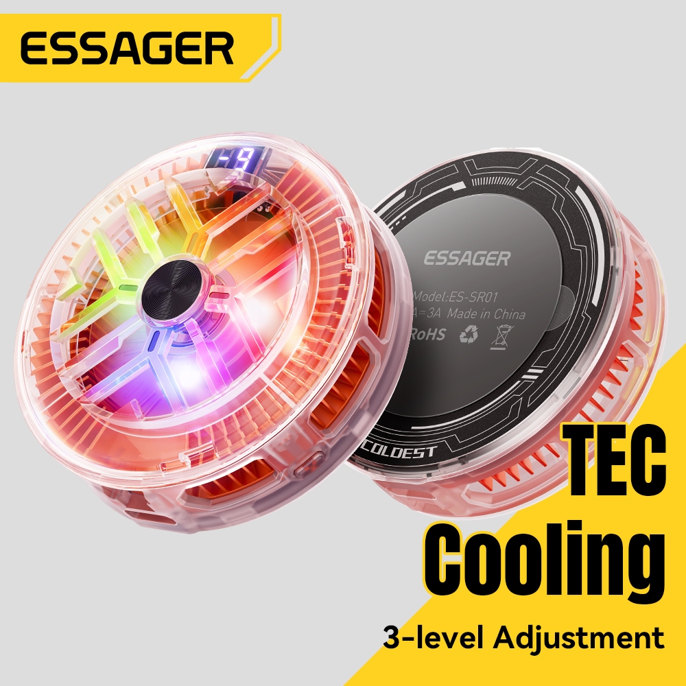 Essager Magnetic Digital Display เครื่องทําความเย็นโทรศัพท์มือถือพร้อมสามระดับและความเย็นอย่างรวดเร็