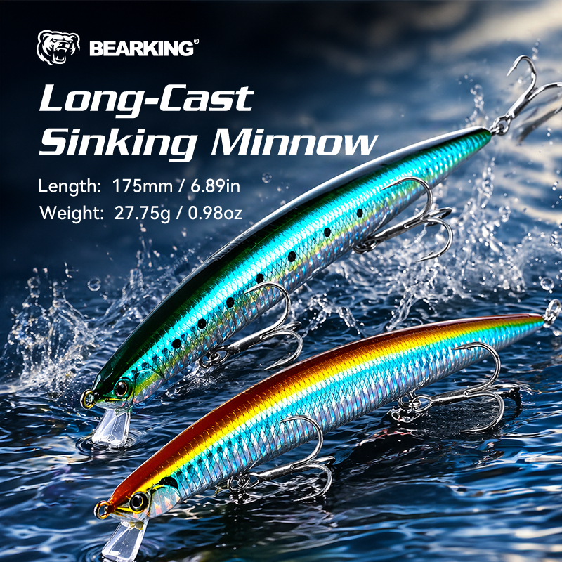 Bearking ใหม่ เหยื่อตกปลาประดิษฐ์ แบบแข็ง ขนาด 175 มม. 27.7 กรัม คุณภาพดี สไตล์ญี่ปุ่น