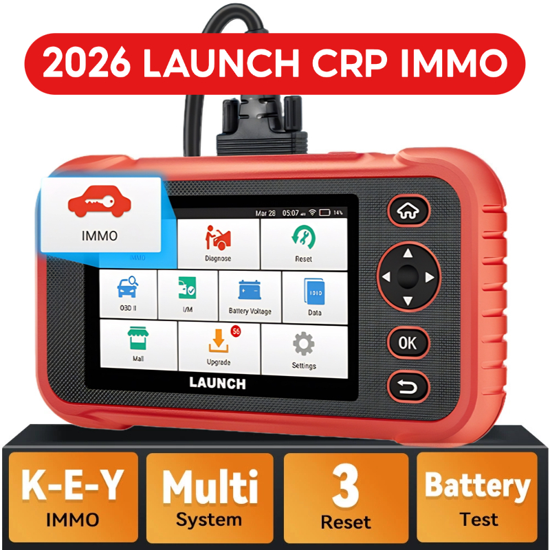 LAUNCH CRP IMMO เครื่องสแกนรถยนต์ Professional OBD2 Scanner ตั้งกุญแจรถ Key Programming Anti-Theft lifetime update