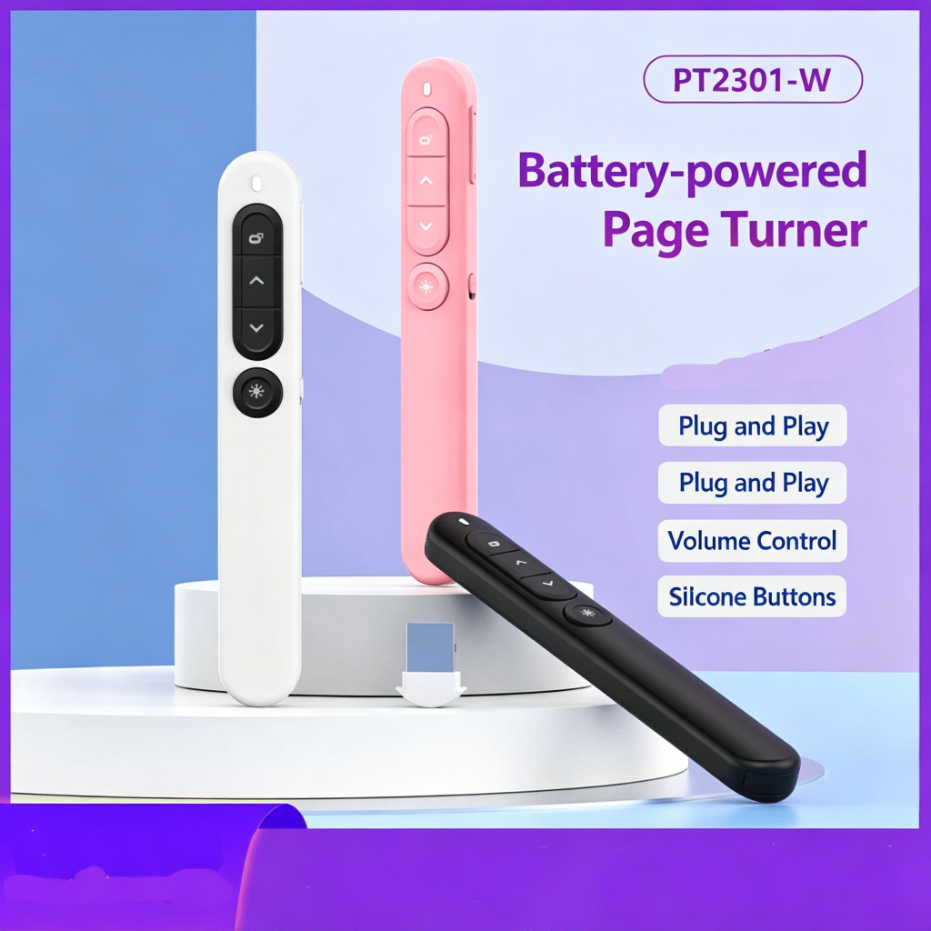 Presentation Clicker Office Classroom รีโมทคอนโทรลไร้สายสไลด์ Presenter Pointer Controlling อุปกรณ์อุปกรณ์เสริมคอมพิวเตอร์