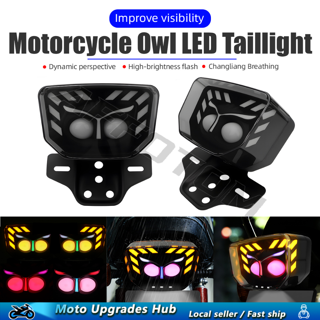 AFFOTOM รถจักรยานยนต์นกฮูกไฟท้ายไฟเลี้ยว LED สําหรับ TMX125 TMX155 สําหรับ CG125 CG155