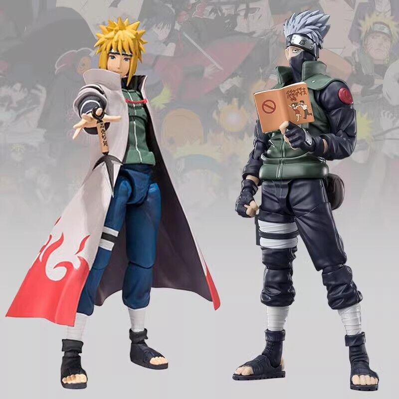 ญี่ปุ่นอะนิเมะนารูโตะรูป Namikaze Minato Rasengan Hatake Kakashi Figma SHF PVC ตัวเลขการกระทําคอลเลก
