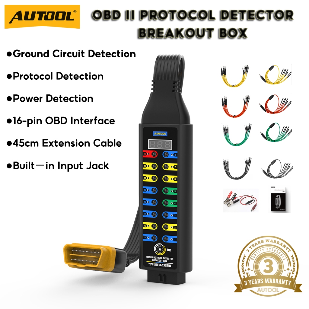 Autool OBD II เครื่องตรวจจับโปรโตคอล และกล่องแยกสัญญาณ obd2 DY29 สําหรับรถยนต์