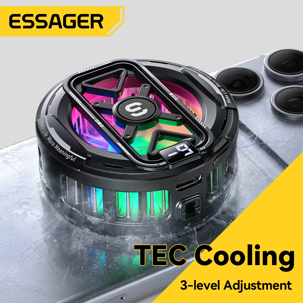 Essager Magnetic Digital Display เครื่องทําความเย็นโทรศัพท์มือถือพร้อม TEC Cooling และการปรับสามระดับ