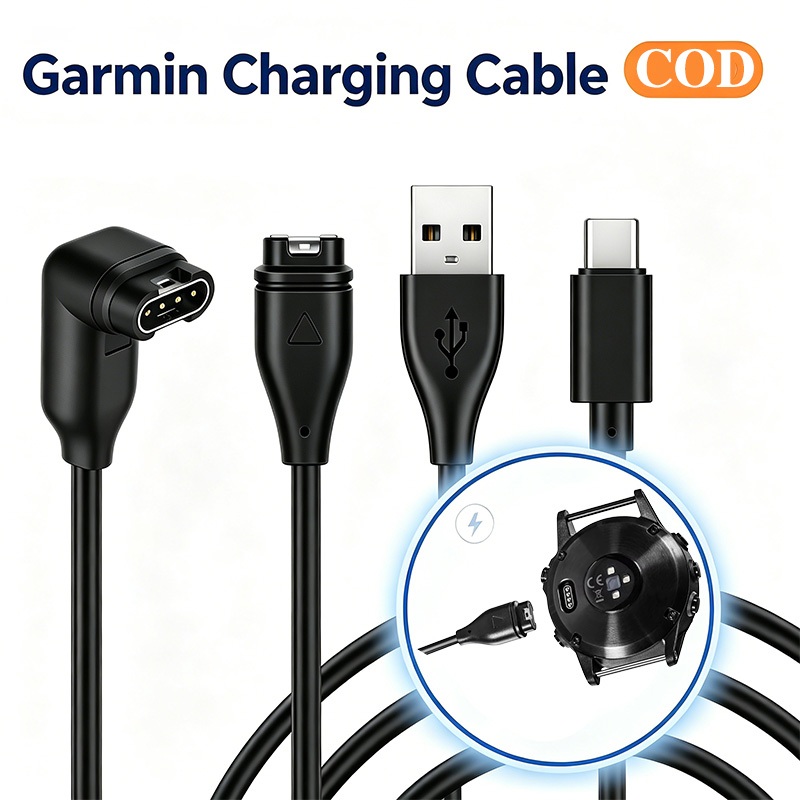 สายชาร์จ USB สําหรับ Garmin Fenix 7 7S 7X 6 6s 6X 5 5S 5X vivoactive venu 2 นาฬิกาซิงค์ข้อมูล Type-C อะแดปเตอร์แปลงแสง – โปรปัง