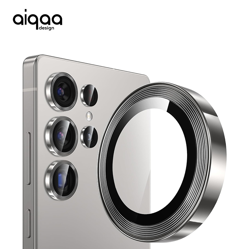 Aiqaa สําหรับ Samsung Galaxy S26 25 24 23 22Ultra/FE/Plus ตัวป้องกันเลนส์กล้อง, [Ultra-Thin & 6X Str