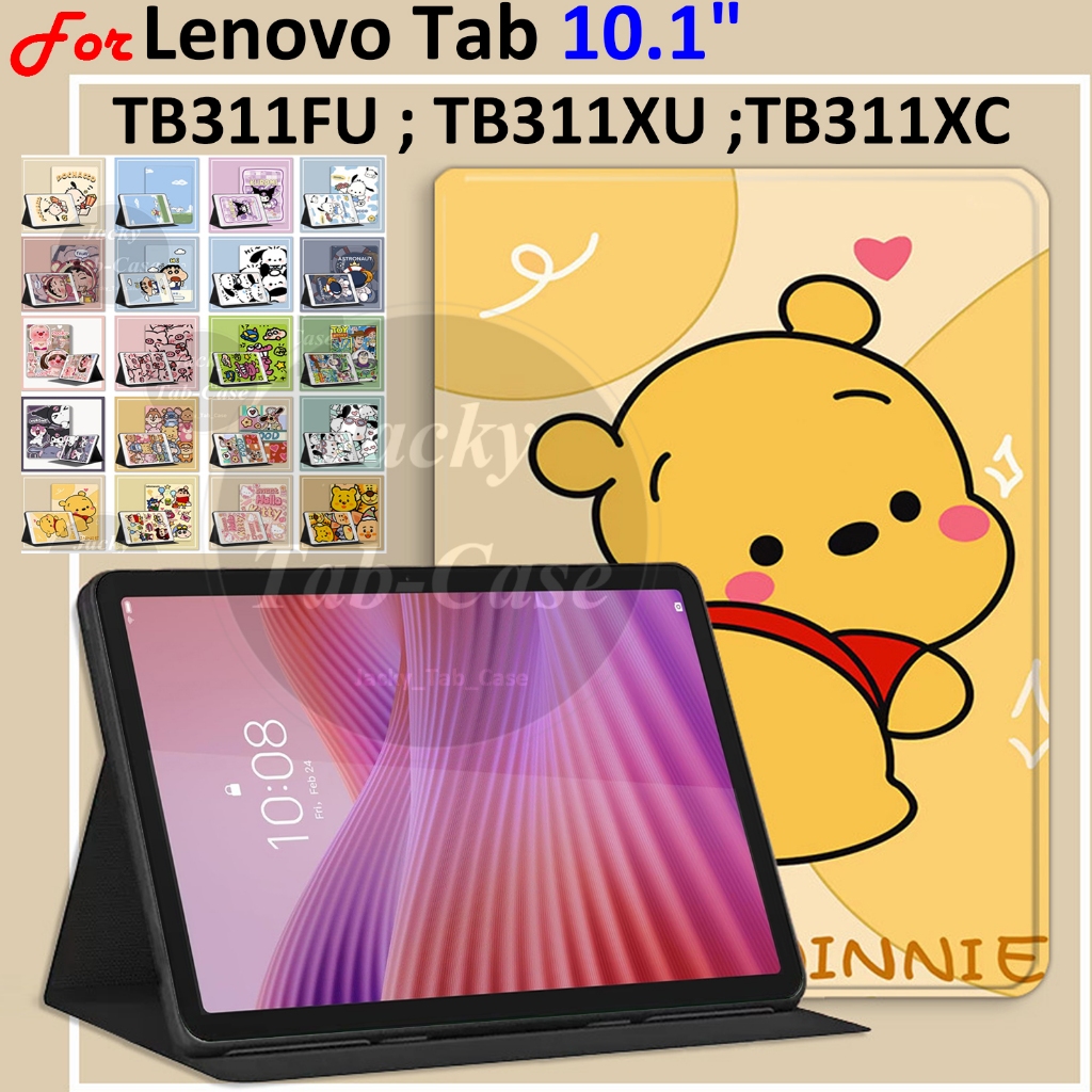 สําหรับ Lenovo Tab 10.1 "2025 แฟชั่นการ์ตูนรูปแบบ Flip Stand Cover TB311FU TB311XU TB311XC กรณี