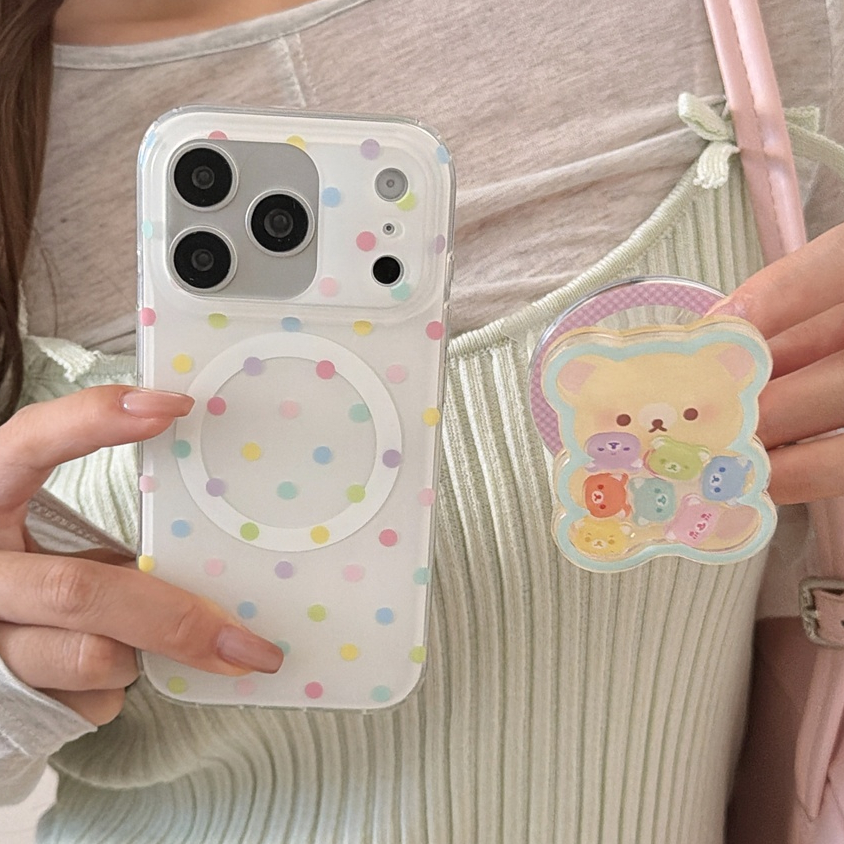 สําหรับ iphone Case 17 Pro Max 16 Pro Max 15 Pro Max ฐานสีขาวพร้อมเคสโทรศัพท์ลายจุดสี