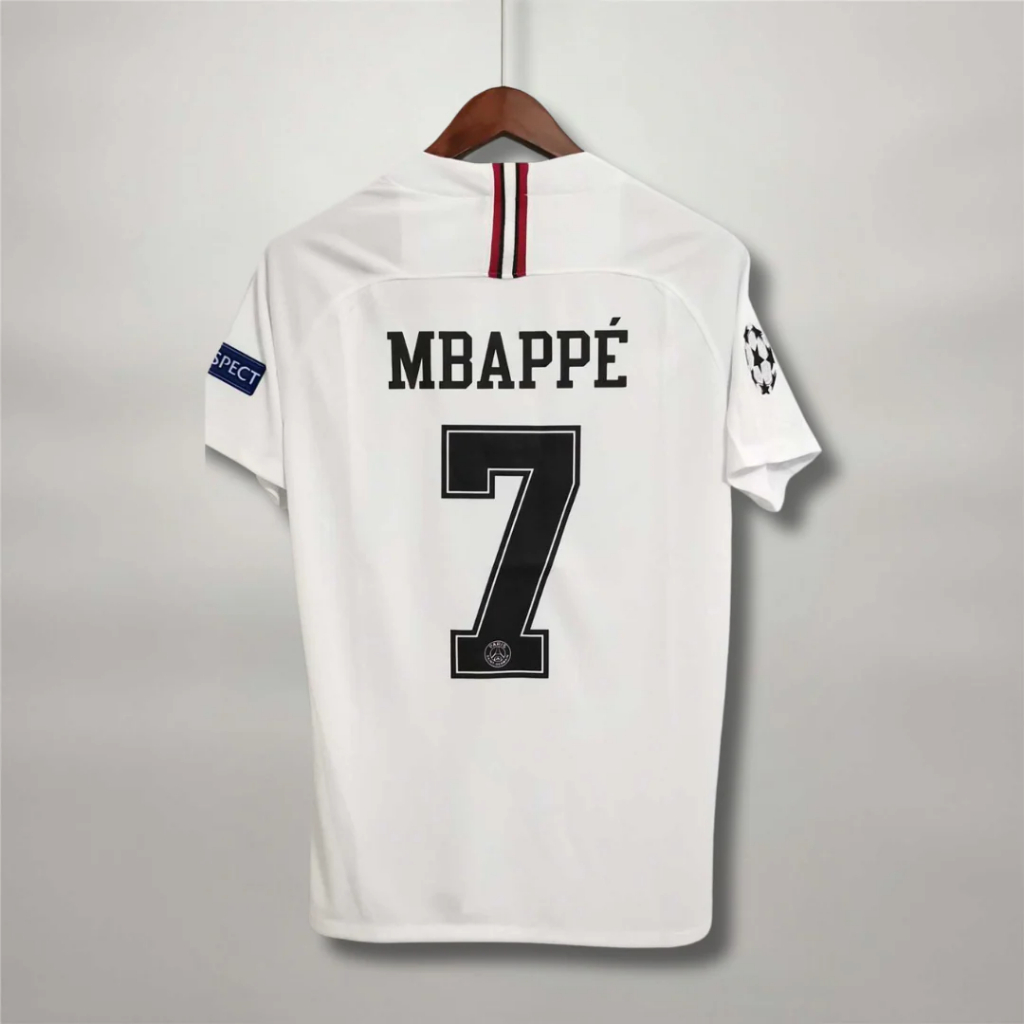 High-quality 2018/19 season BL Paris Saint-Germain Naymar JR #11 Mbappe #7 white retro tracksuit