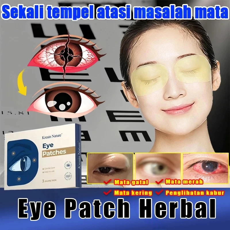 Herbal Eye Patch Eye Medicine Patch Red Eye Medicine Herbal Patch ช่วยบรรเทาความเมื่อยล้าตา Pain Blu