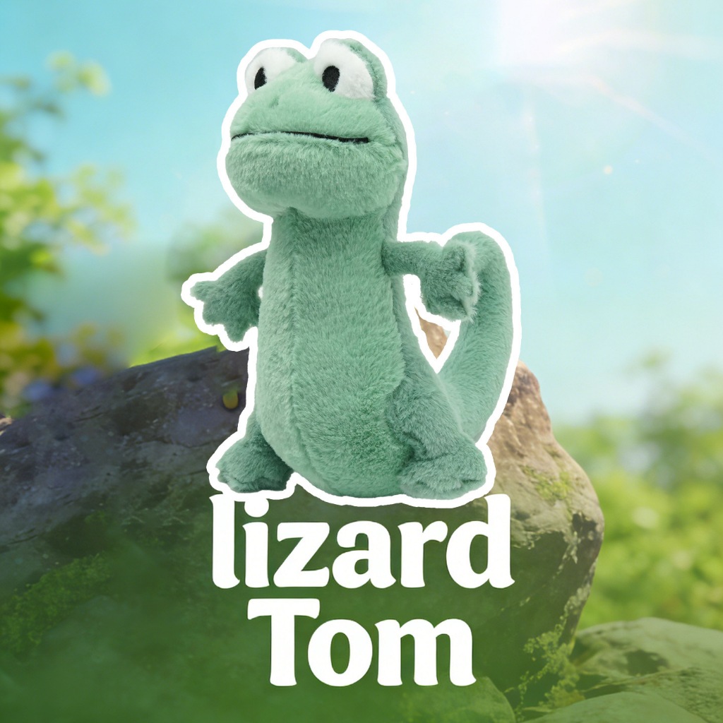 Lizard Tom Plush Jumping Toy ของเล่นตุ๊กตาน่ารักของขวัญวันเกิดสําหรับเด็กผู้หญิง