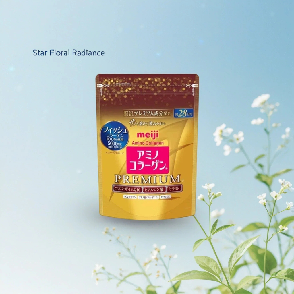 ผงคอลลาเจน Meiji Premium Multi-Effect ของแท้พร้อม CoQ10 & Ceramides 28-Day Supply