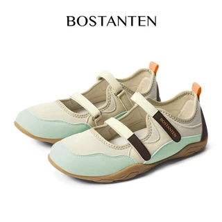 BOSTANTEN รองเท้าผู้หญิง รองเท้าแมรี่เจนสายคู่ Mary Jane ใส่สบาย ตีนตุ๊กแก น้ำหนักเบา ระบายอากาศดี ใส่ได้ทุกวัน Polley