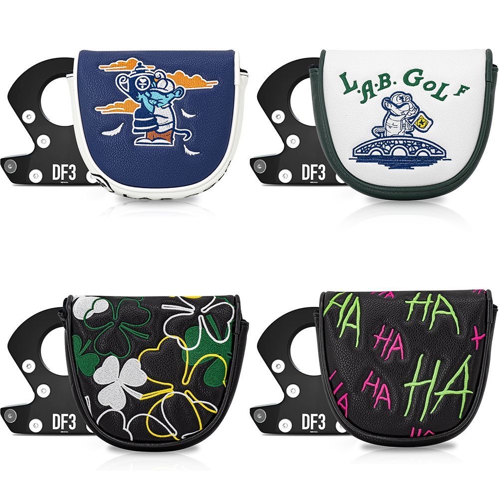 Headcover Putter Mallet Putter Cover พร้อมปิดแม่เหล็กกอล์ฟคลับครอบคลุมหนัง Golf Headcover