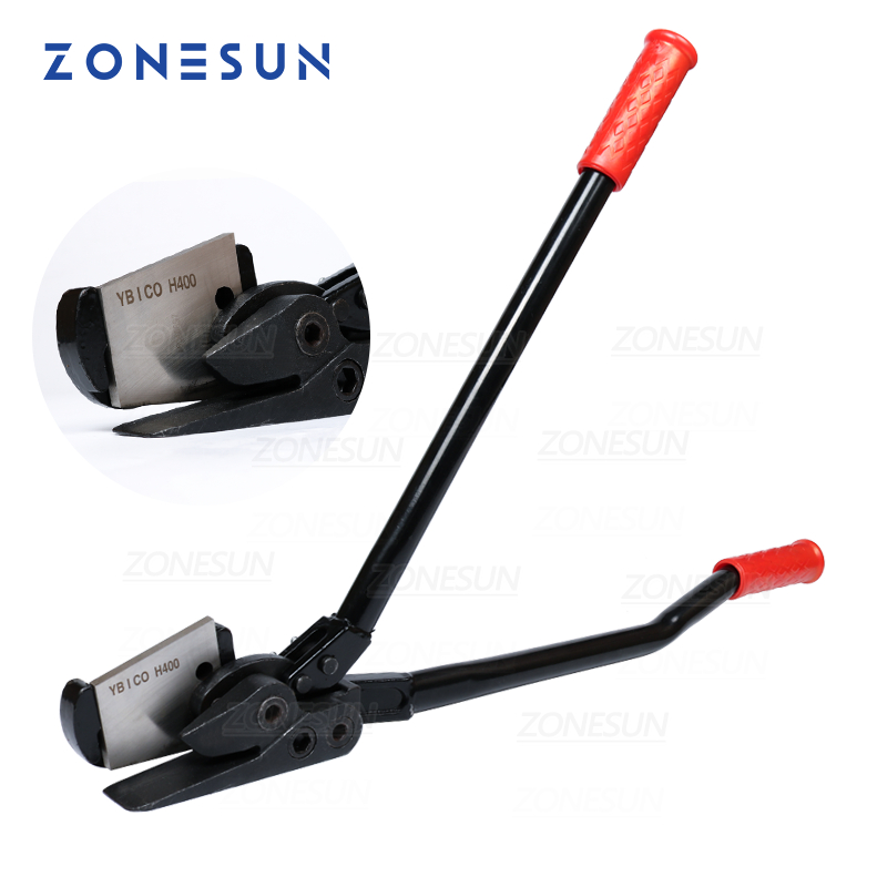 ZONESUN ZS-H400 เครื่องตัดแถบเหล็ก, กรรไกรลวดเหล็กด้ามยาว, กรรไกรบรรจุภัณฑ์ H410 H400, กรรไกรสายรัดบ