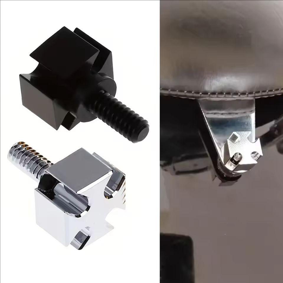อลูมิเนียม 6 มม.รถจักรยานยนต์ที่นั่งด้านหลัง Cross สกรู Bolt Nuts สําหรับ Harley-Davidson Softail Sportster Street Glide Road King 1996-2017