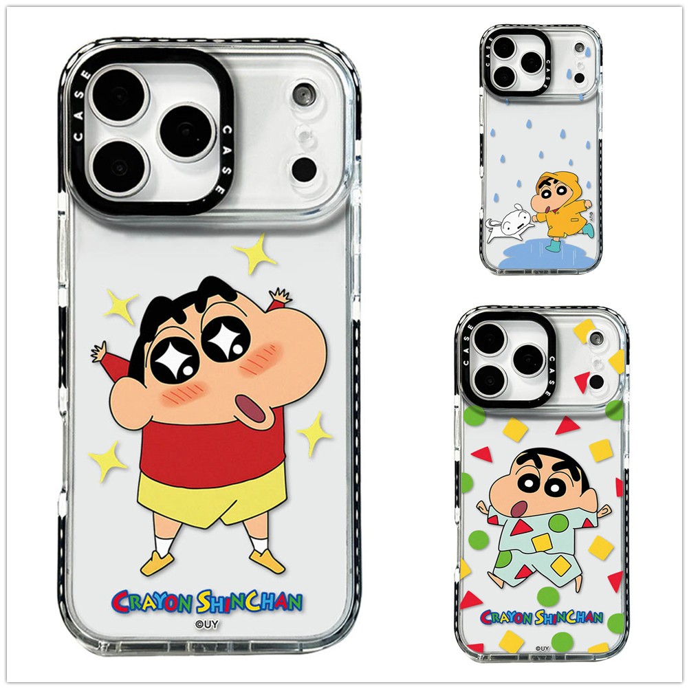 สําหรับ iPhone 17 16 15 14 13 Pro Max น่ารักอะนิเมะสติกเกอร์สําหรับ iPhone 17 Soft TPU Clear เคสกันกระแทก
