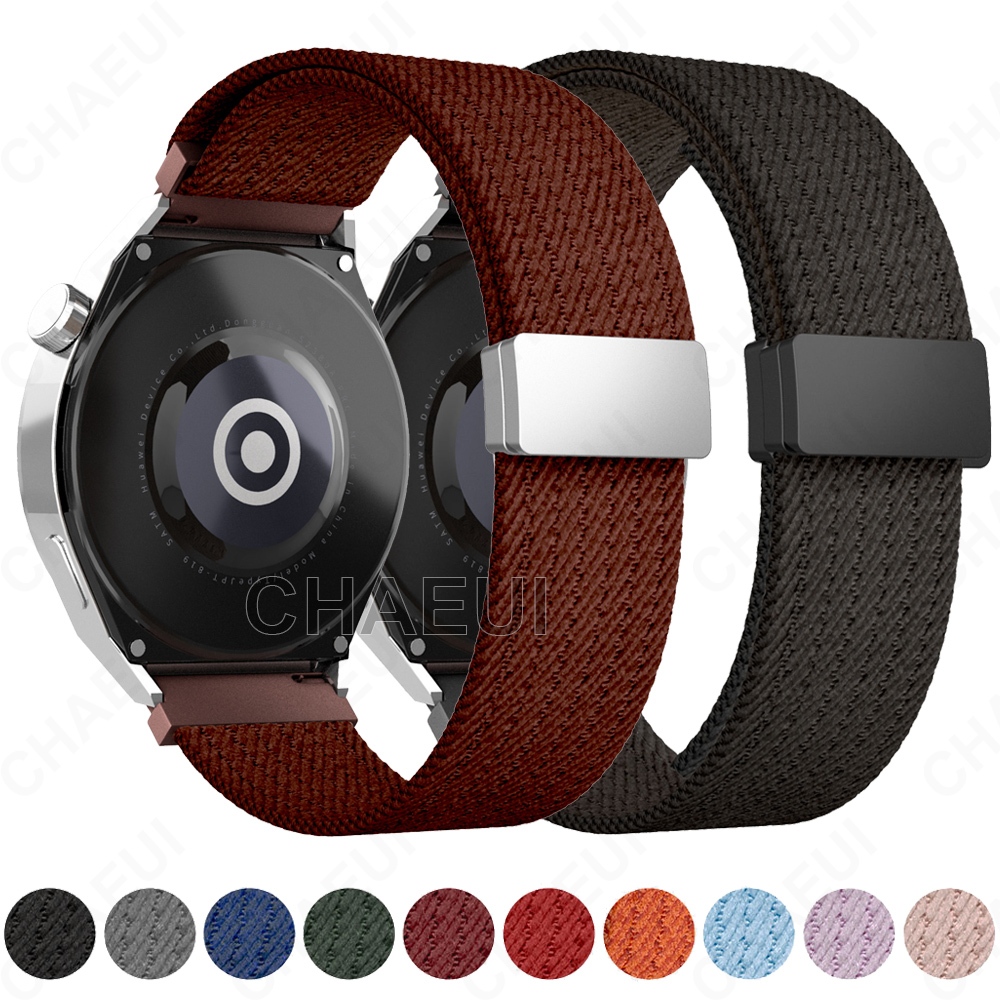สร้อยข้อมือไนลอนหัวเข็มขัดแม่เหล็กสายถักอุปกรณ์เสริมสําหรับ Huawei Watch GT4 GT5 GT6 Pro 46mm 41mm / GT Runner 2