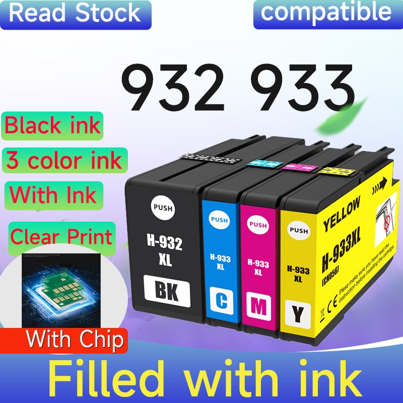 ใช้งานร่วมกับ hp 932 hp 933 หมึก hp932 hp933 สีดํา hp932XL hp933XL ตลับหมึกสําหรับ hp 690 6700 6600