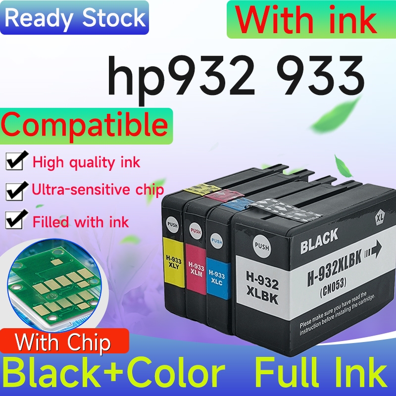 ใช้งานร่วมกับ 932 XL 933 XL 932 ตลับหมึกสําหรับ hp Officejet 6700 6100 6600 7110 7612 เครื่องพิมพ์