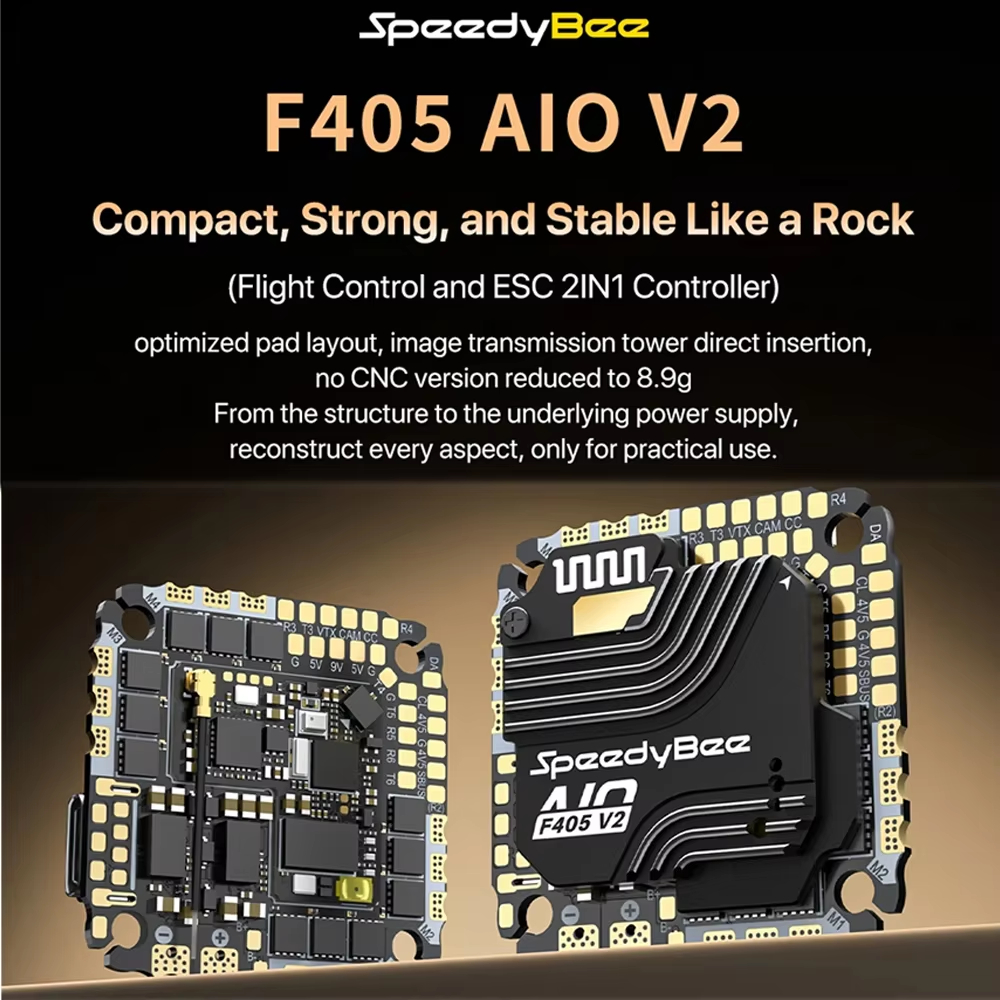 Speedybee F405 AIO 40A Bluejay 25.5x25.5 3-6S ตัวควบคุมการบิน