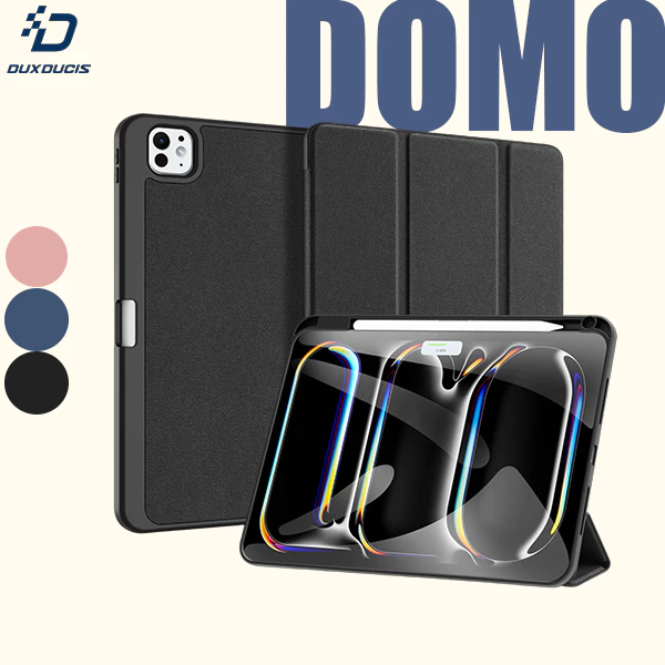 DUX DUCIS DOMO เคสไอแพดคุณภาพดี แท็บเล็ตกรณีพลิกสําหรับ iPad Air 11 13 2025 Pro 11 13 2024 Pro 10.5 12.9 Mini 7 6 Air 5 4/ 7 8 9 10 11 ใส่ปากกา เคสแบบฝาพับ