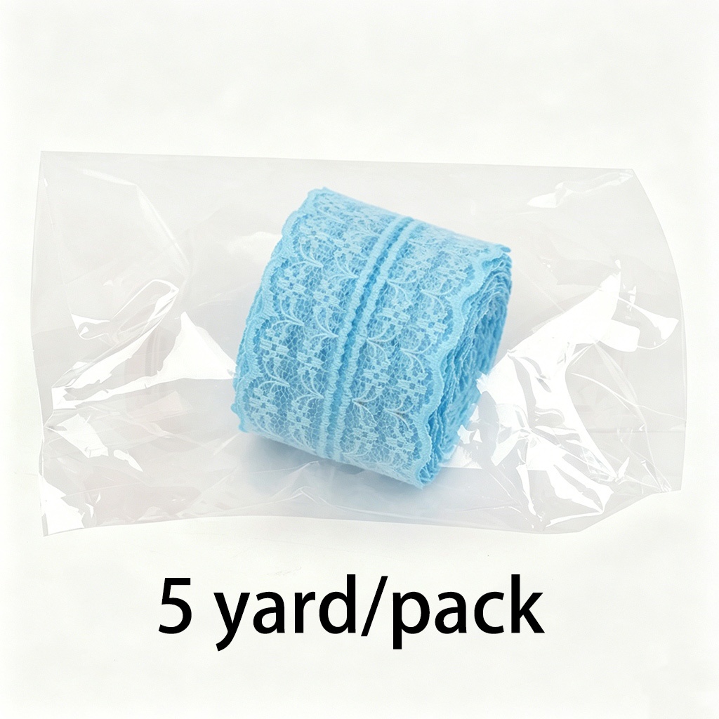 (5หลา/ม้วน) 45มม ลูกไม้สีขาวของขวัญบรรจุภัณฑ์วัสดุผ้าริบบิ้นตกแต่งน่ารัก ราคา ถูกที่สุด ดีลบีเคเค แกลเลอรีภาพที่ 8