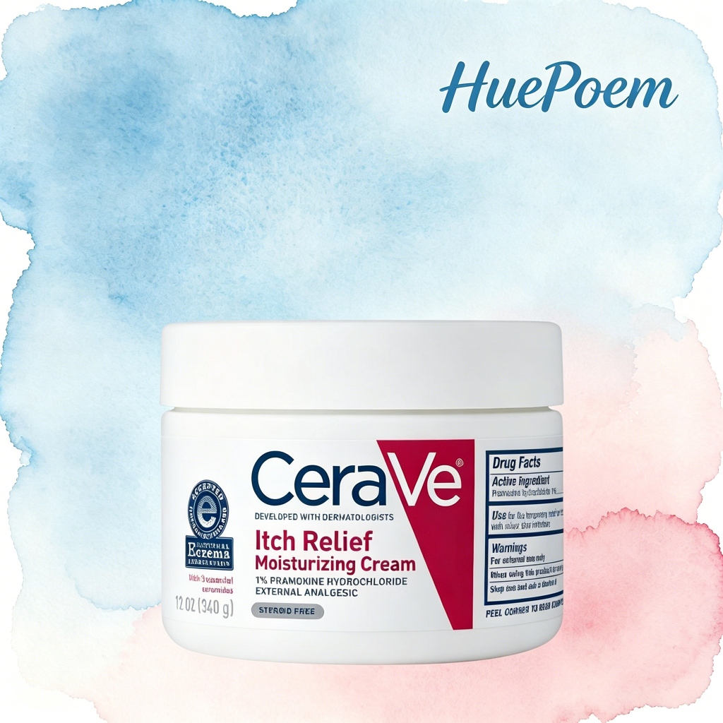 CeraVe Itch Relief Moisturizing Cream 340g, Soothing Care สําหรับผิวแห้งและคัน