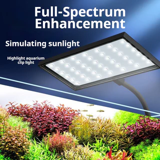 TOPOP ไฟปลูกต้นไม้สำหรับตู้ปลา LED S3plus-13W ไฟสเปกตรัมเต็มรูปแบบเพิ่มสีสัน สำหรับเร่งสาหร่าย ไฟหนีบขอบตู้ จำลองแสงแดดธรรมชาติ