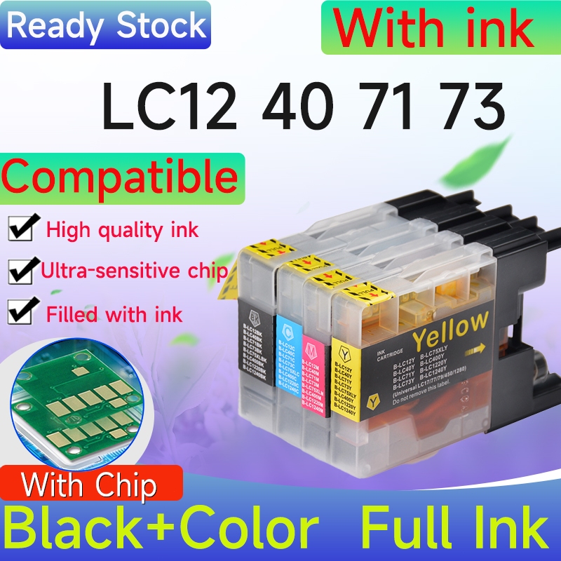 ใช้งานร่วมกับ brother LC73 LC12 LC40 ตลับหมึกสําหรับ J625DW J430W J6910DW J825DW J6710DW